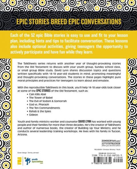 High School TalkSheets Epic Old Testament Stories