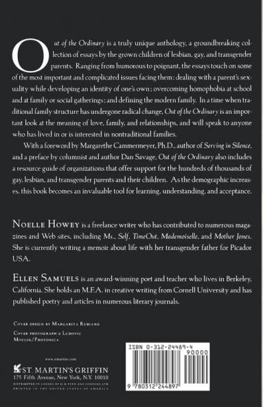 Out Of The Ordinary: Essays On Growing Up With Gay Lesbian And Transgender Parents