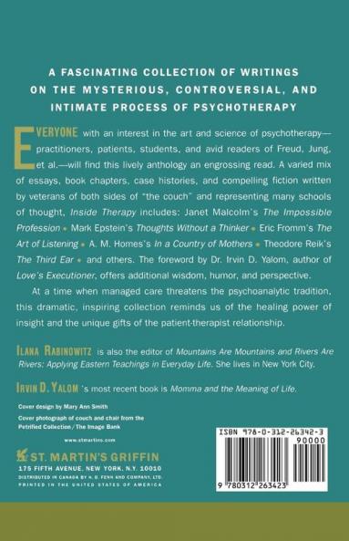 Inside Therapy: Illuminating Writings About Therapists Patients and Psychotherapy