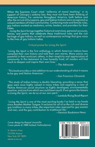 Living The Spirit A Gay American Indian Anthology (Stonewall Inn Editions)