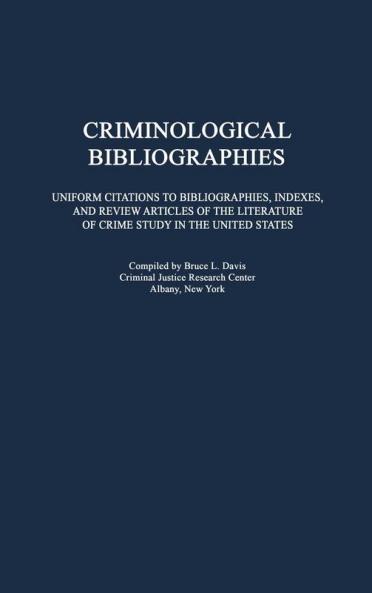 Criminological Bibliographies