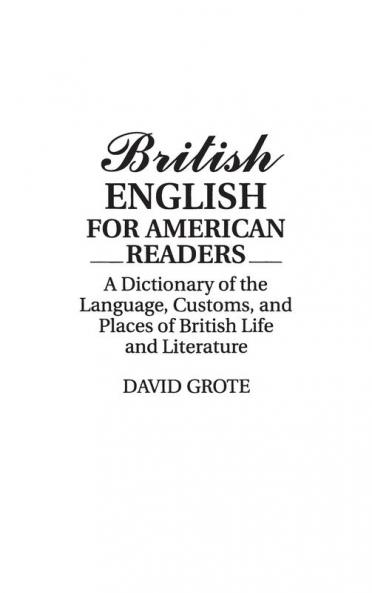 British English for American Readers