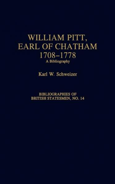 William Pitt Earl of Chatham 1708-1778