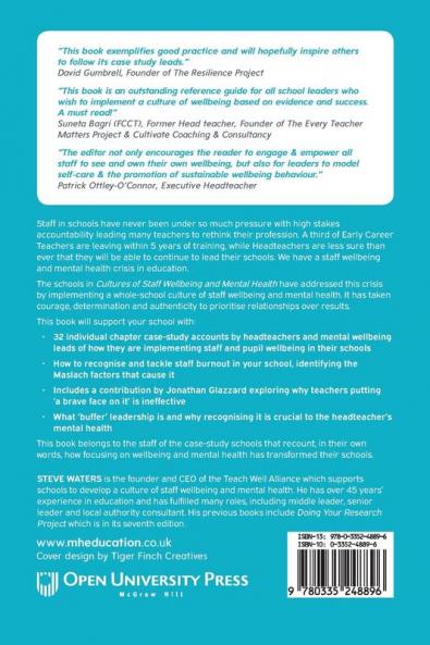 Cultures of Staff Wellbeing and Mental Health in Schools