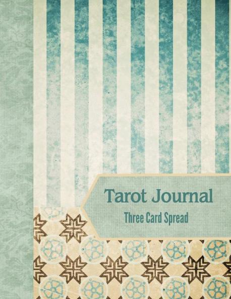 Tarot Journal Three Card Spread - Sage Stripe