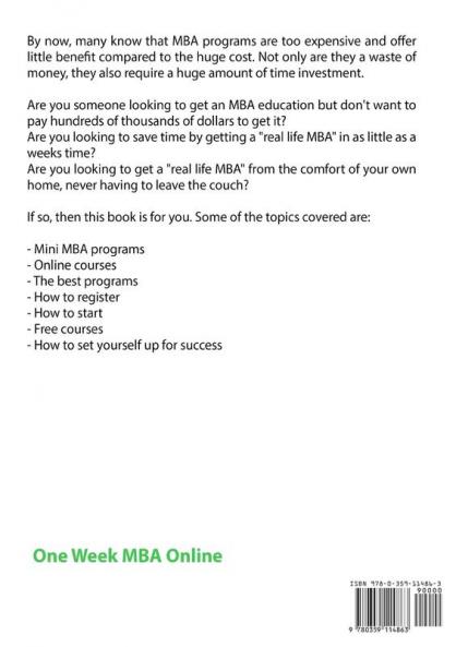 Get An Online MBA In A Week: Cheap & Affordable Ivy League Education Programs Online for Litte or No Cost