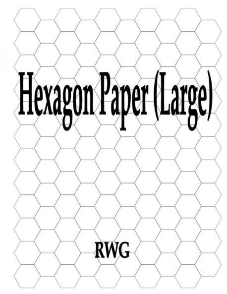 Hexagon Paper (Large): 50 Pages 8.5 X 11
