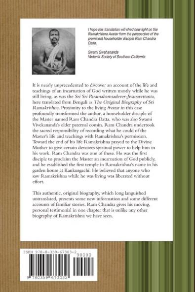 The Original Biography of Sri Ramakrishna