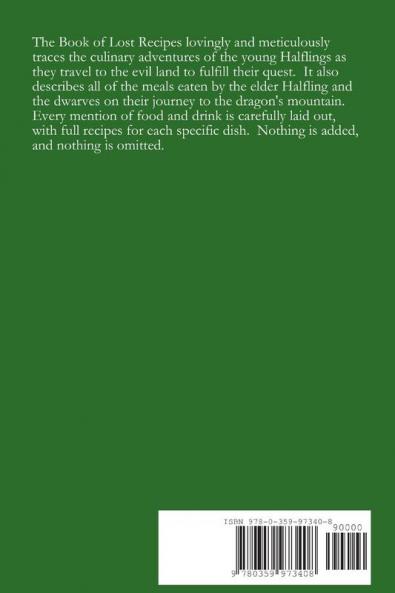 Lost Recipes ~ The Unofficial Hobbit and Lord of the Rings Cookbook