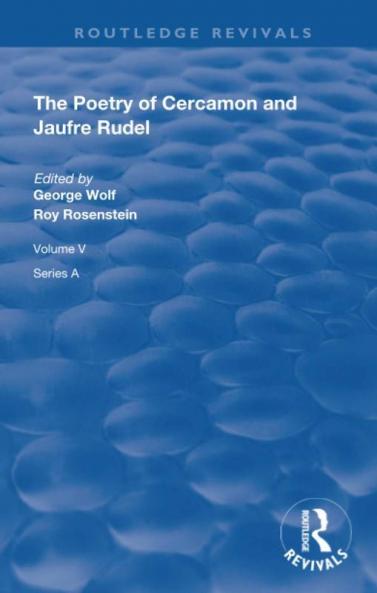 Poetry of Cercamon and Jaufre Rudel
