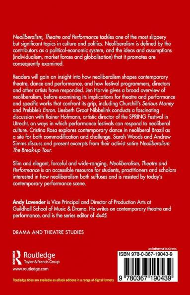 Neoliberalism Theatre and Performance