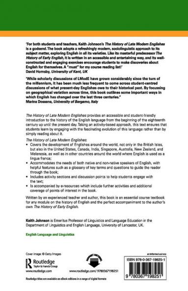 History of Late Modern Englishes