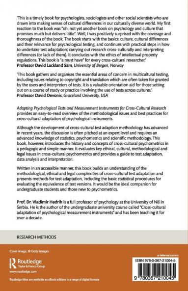 Adapting Psychological Tests and Measurement Instruments for Cross-Cultural Research