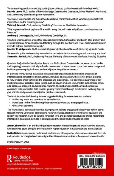 Questions in Qualitative Social Justice Research in Multicultural Contexts