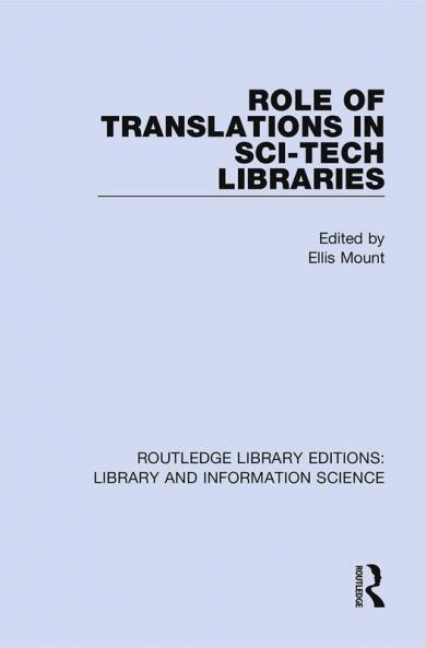 Role of Translations in Sci-Tech Libraries