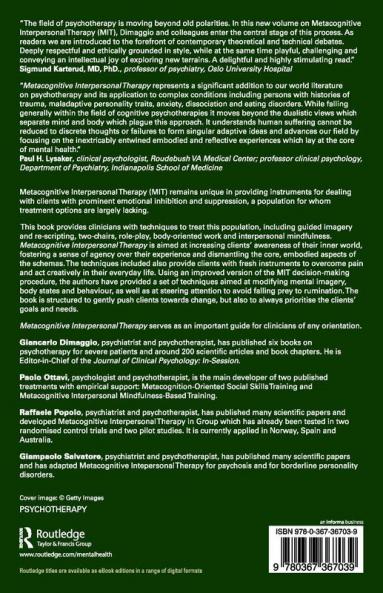 Metacognitive Interpersonal Therapy