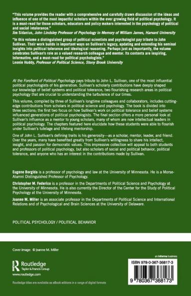 At the Forefront of Political Psychology