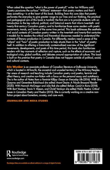 Routledge Introduction to Twentieth- and Twenty-First-Century Canadian Poetry