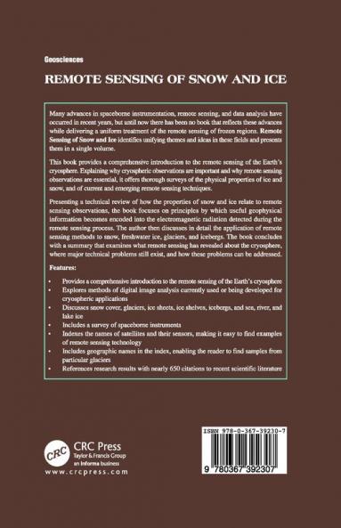 Remote Sensing of Snow and Ice
