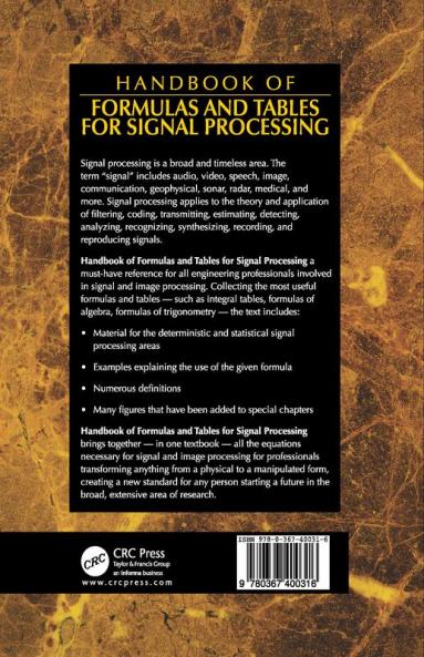 Handbook of Formulas and Tables for Signal Processing