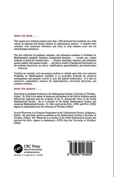 Problems in Mathematical Analysis