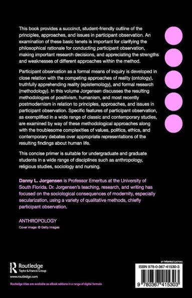 Principles Approaches and Issues in Participant Observation