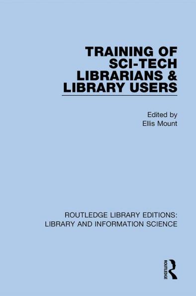 Training of Sci-Tech Librarians & Library Users