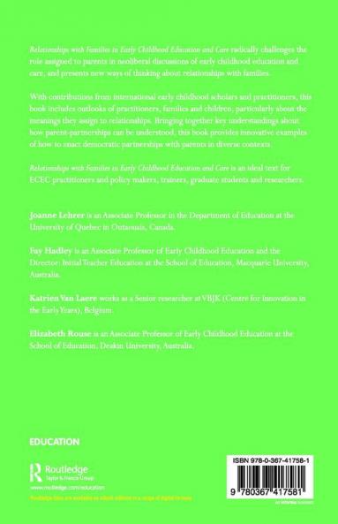 Relationships with Families in Early Childhood Education and Care