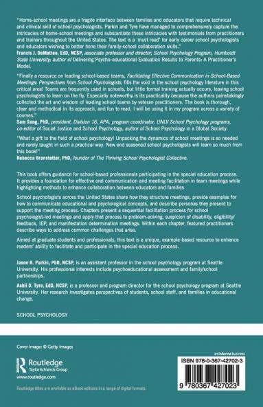 Facilitating Effective Communication in School-Based Meetings