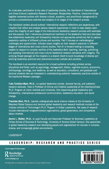 Handbook of International and Cross-Cultural Leadership Research Processes