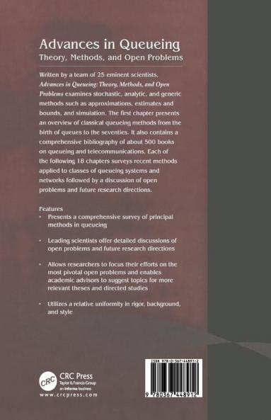 Advances in Queueing Theory Methods and Open Problems
