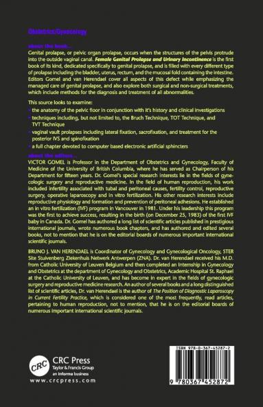 Female Genital Prolapse and Urinary Incontinence