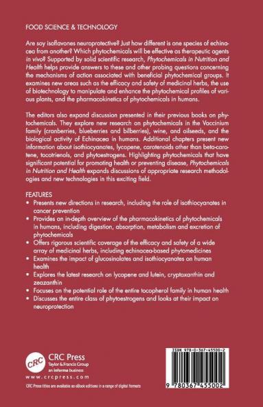 Phytochemicals in Nutrition and Health