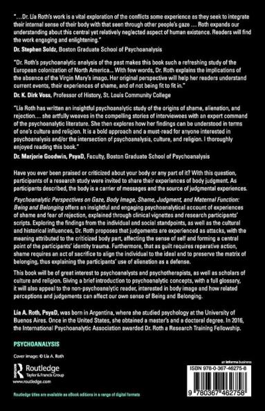 Psychoanalytic Perspectives on Gaze Body Image Shame Judgment and Maternal Function