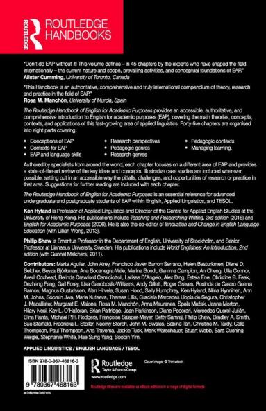 Routledge Handbook of English for Academic Purposes