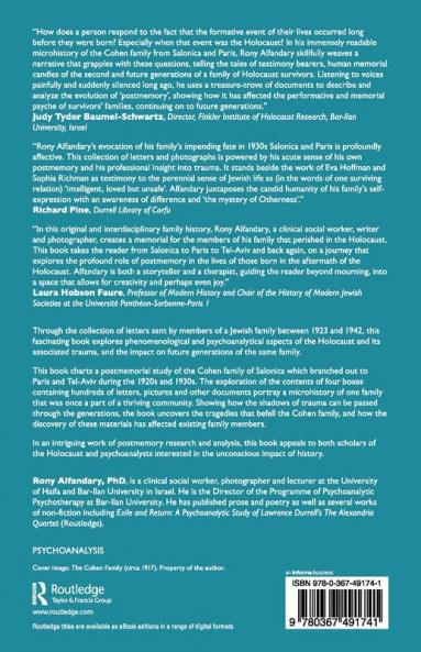 Postmemory Psychoanalysis and Holocaust Ghosts