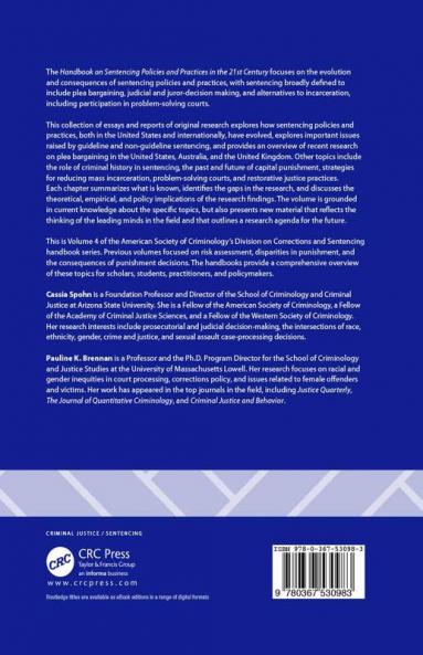 Handbook on Sentencing Policies and Practices in the 21st Century