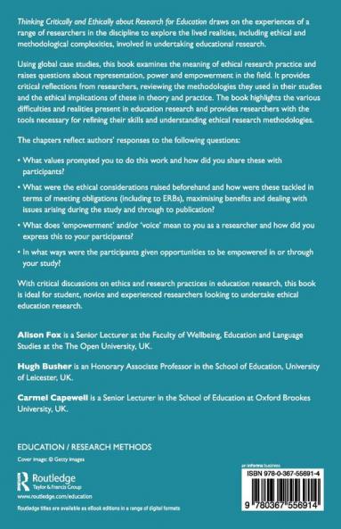 Thinking Critically and Ethically about Research for Education