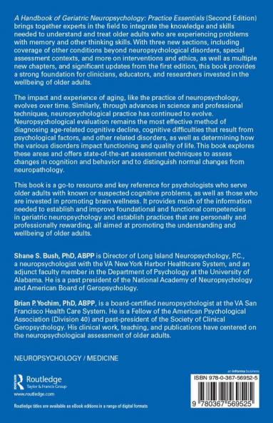 Handbook of Geriatric Neuropsychology