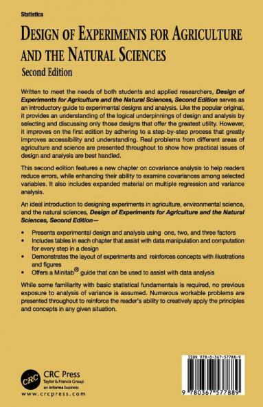 Design of Experiments for Agriculture and the Natural Sciences