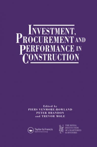 Investment Procurement and Performance in Construction