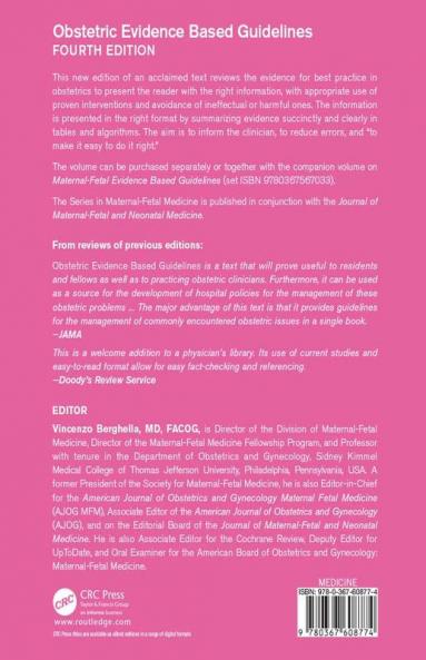 Obstetric Evidence Based Guidelines