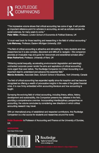 Routledge Companion to Critical Accounting