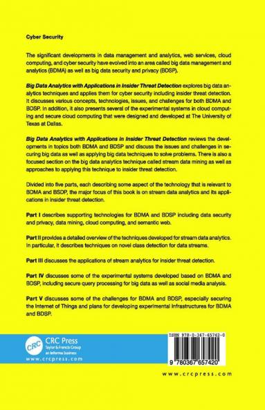 Big Data Analytics with Applications in Insider Threat Detection