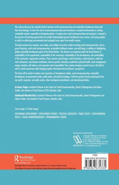 Social Entrepreneurship and Sustainable Development