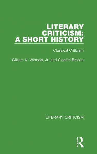 Literary Criticism: A Short History