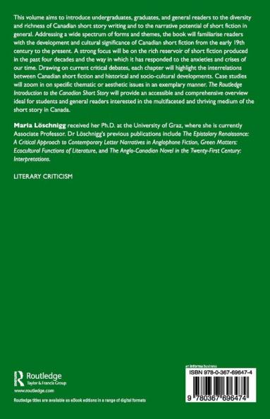 Routledge Introduction to the Canadian Short Story