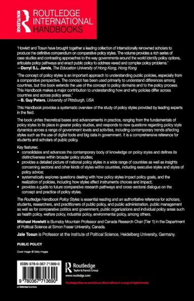 Routledge Handbook of Policy Styles