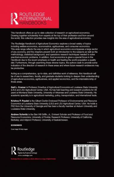 Routledge Handbook of Agricultural Economics