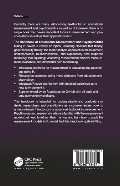 Handbook of Educational Measurement and Psychometrics Using R